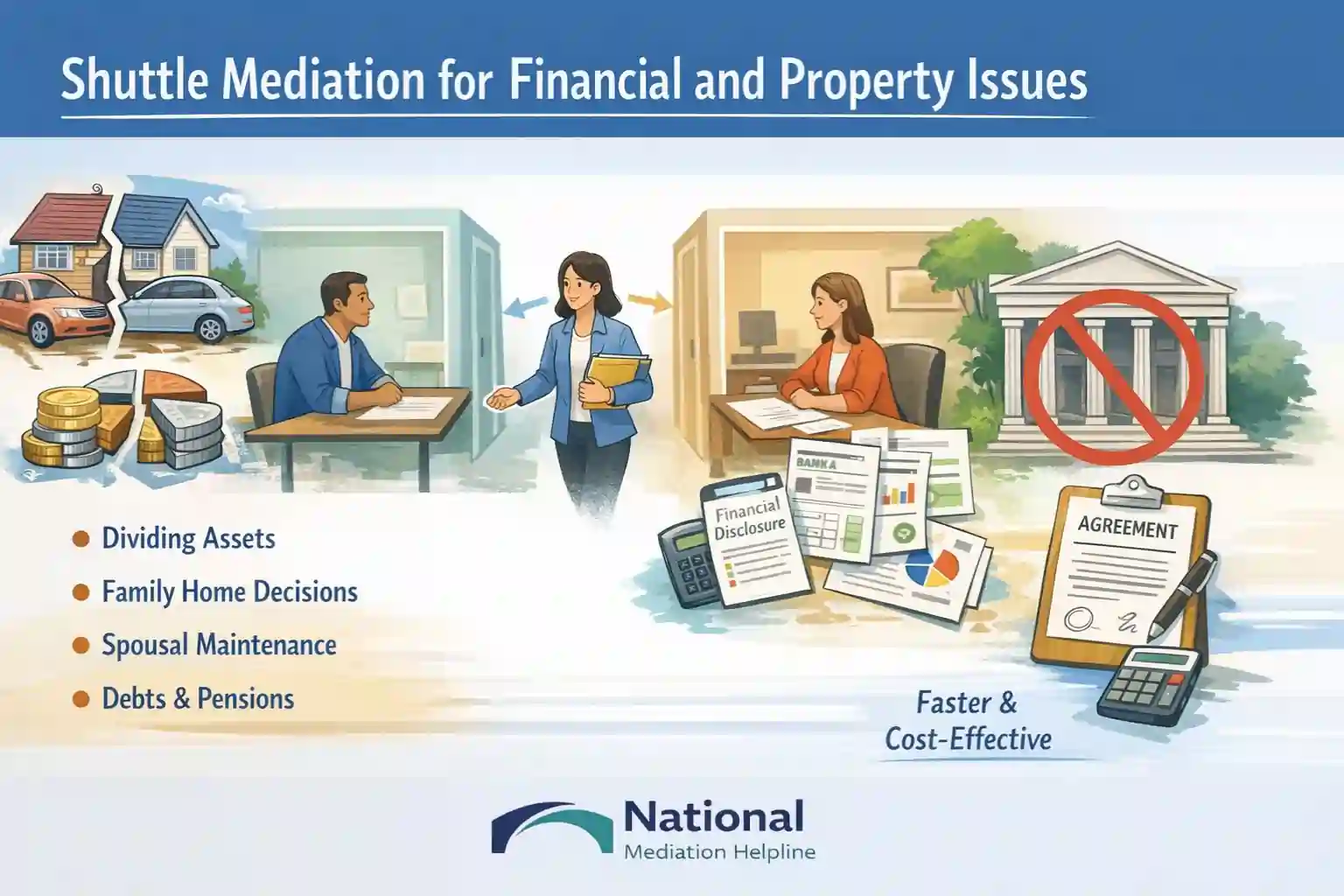 Shuttle Mediation for Financial and Property Issues Salford
